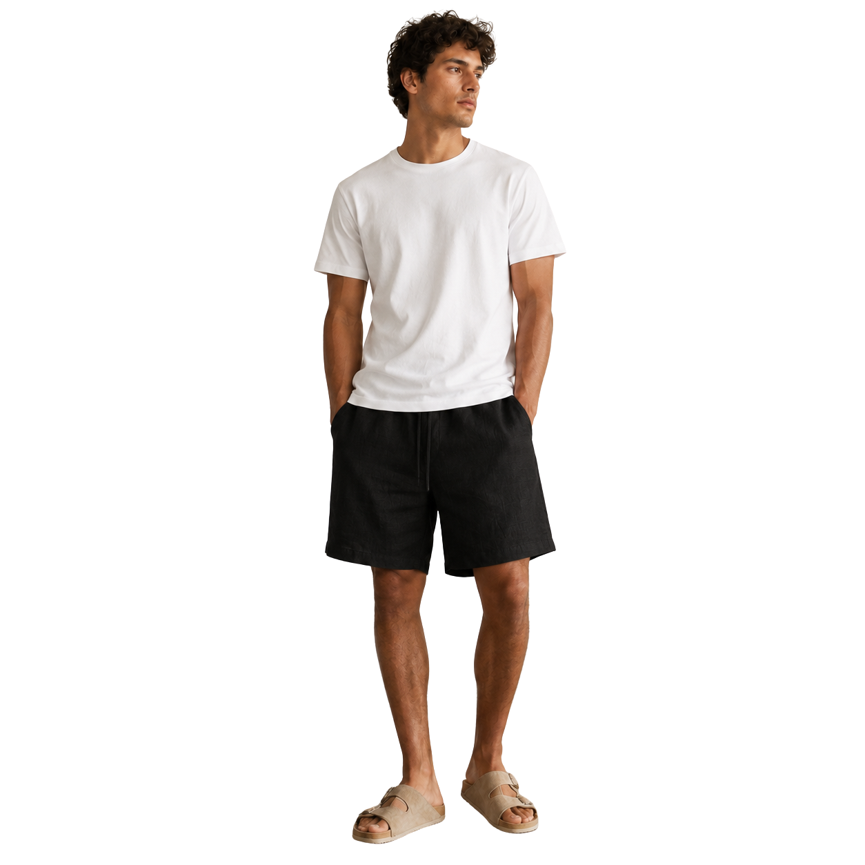 Linnen short heren: 215 gsm puur linnen – DSKY®