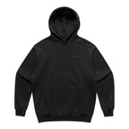 DSKY® Skyline black heavy 500gsm cotton french terry hoodie with relaxed fit and kangaroo pocket